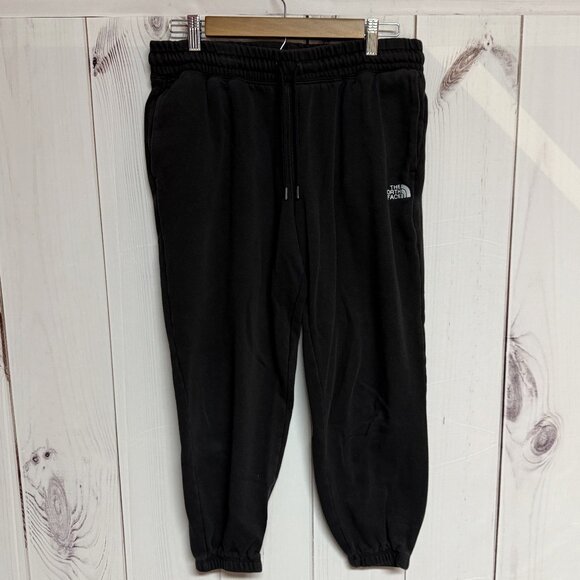 The North Face Women’s Cropped Jogger Sweatpants Medium Black EUC - Picture 1 of 9